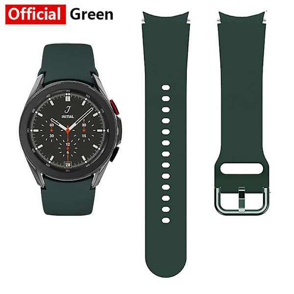 Silikonrem for Samsung Galaxy Watch 5/4 44mm 40mm Galaxy4 Classic 46mm 42mm Sportklokkereim Armbånd Galaxy Watch 5 Pro 45mm official Green watch 5 4 44mm 40mm