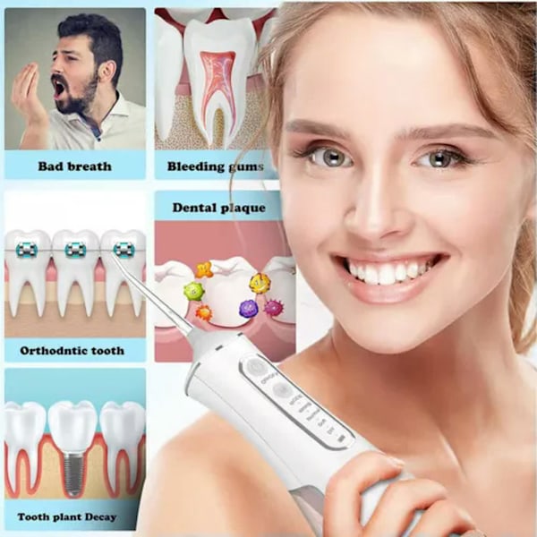 Oral Irrigator Tandrengöring Vattentrådning Grön