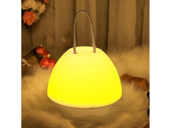 USB Opladnings LED Natlampe, Gul/Hvid -