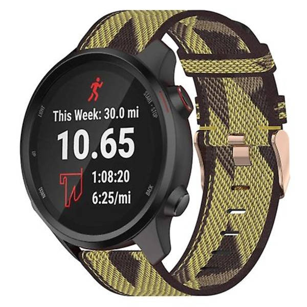 Garmin Forerunner 245 20mm nylon kudottu watch Yellow