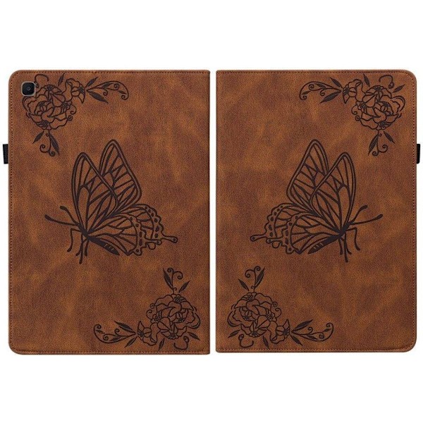 Samsung Galaxy Tab S6 Lite 10.4 2020 Sm P610/p615 Sommerfugl Brun Tablet Cover