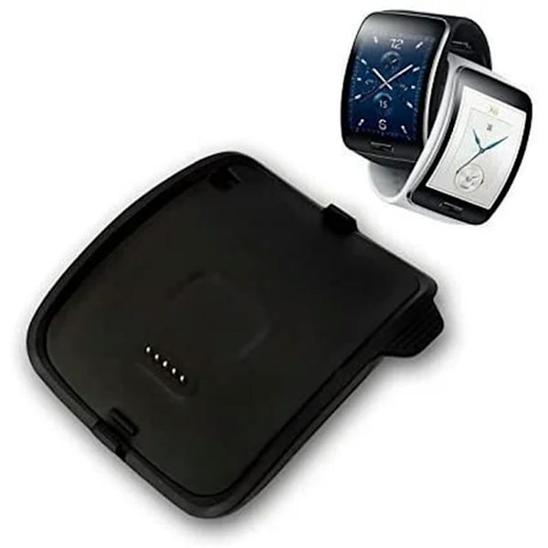Lader for kompatibel med Gear S-lader, ladestasjon for Samsung Gear S SM-R750 Smart Watch (svart)