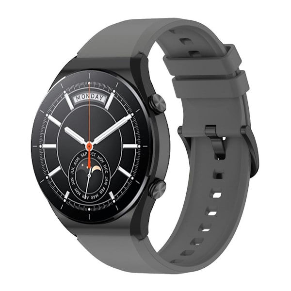 22mm silikonihihna Xiaomi Watch S1 -älykelloon Dark Grey