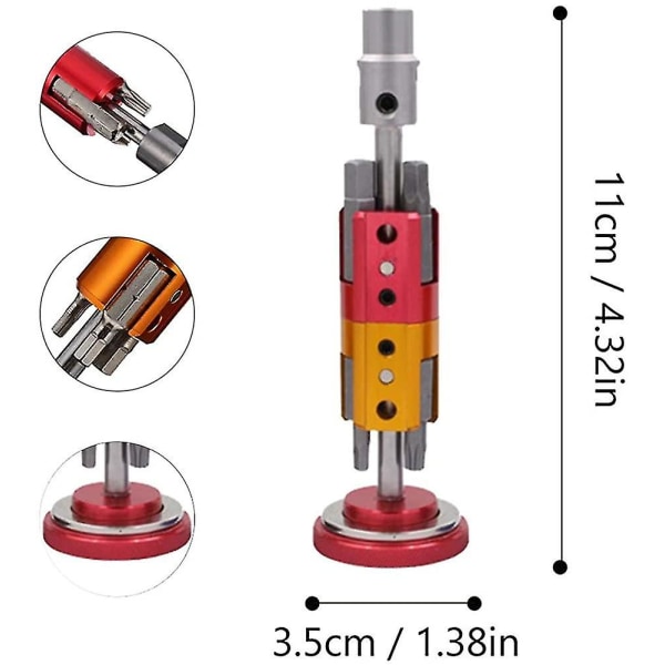 Cykel multiværktøjssæt usynligt vej- og mountainbike-multifunktionsværktøj Red
