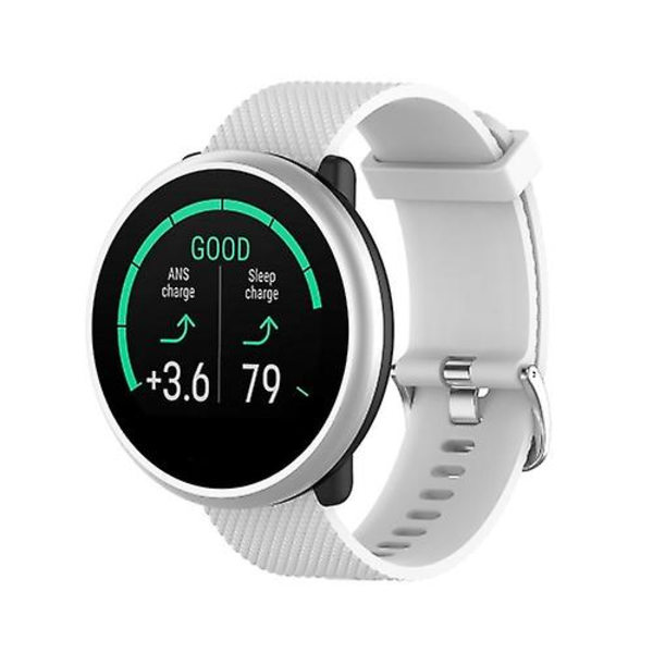 Til Polar Ignite Fashion Textured Silicone Replacement Watch Band White
