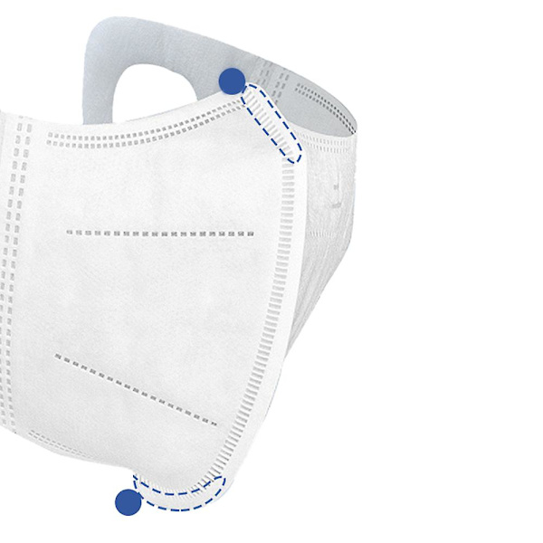 100 st engångsmunskydd 3D 3-lagers non-woven masker med mjuk elastisk öronögla mask Grey