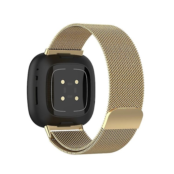 Til Fitbit Versa 3 / Fitbit Magnetic Milano urbånd Golden