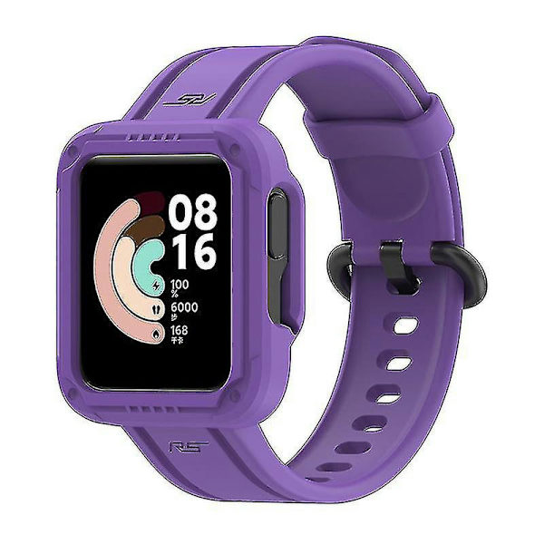 For Xiaomi Redmi Watch/redmi Watch 2/mi Watch Lite/mi Watch Lite 2 Smart Watch Strap Soft Silicone Wrist With Watch Case 1 Purple