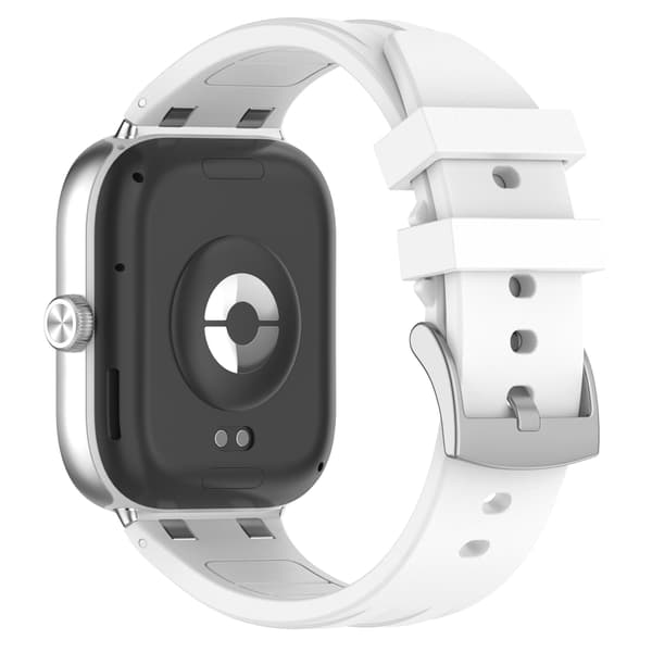 Stropp for Xiaomi Band 9 Pro/Band 8 Pro, ensfarget silikonstropp (hvit)