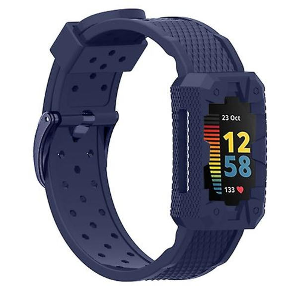 Fitbit Charge 5 -silikoniseen integroidulle watch Navy Blue