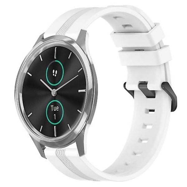 Garmin Garminmove Luxe 20 mm kovera raidallinen watch White