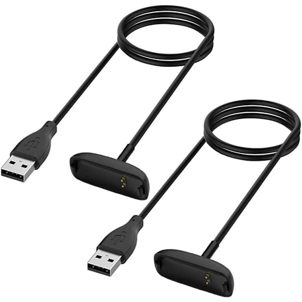 Lader for Fitbit Inspire 2, erstatningsladekabel, tilbehør kompatibel med Fitbit Inspire 2 [2-pakning, 3,3 fot/1 m]