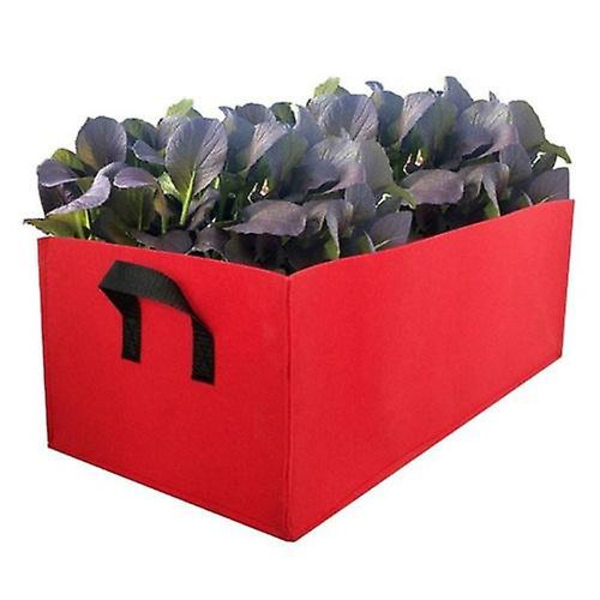 Växtväxtpåsar Grönsak Blomkruka Planteringskruka Trädgård Upphöjd Planteringsbädd Behållare Red 60X30x20cm