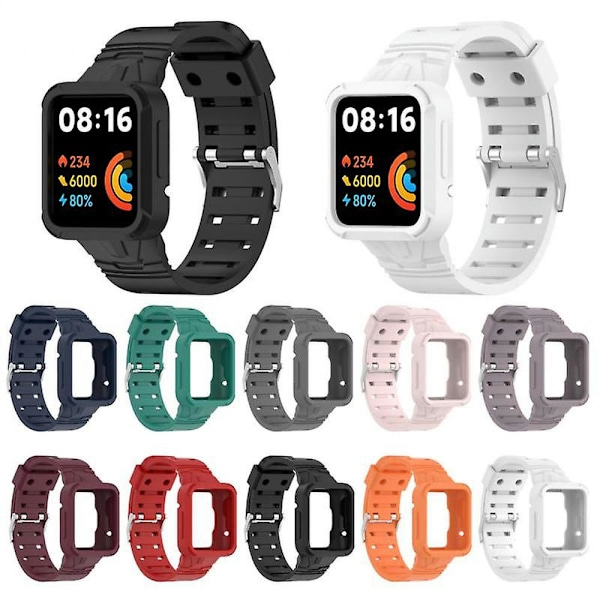 Silikone Rem Til Xiaomi Mi Watch Lite /redmi Watch 2 Ur Beskyttelsesetui Til Opladerarmbånd