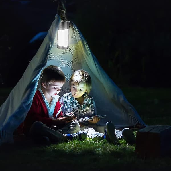 2 stk bærbare LED-campinglys, LED-campinglys batteridrevet, Ipx45 vanntett superlyse campinglanterner