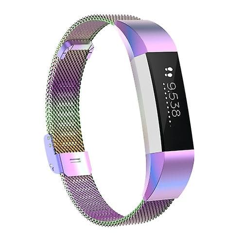 För Fitbit Alta / Alta Hr / Ace Watch Button Mesh Metal Replacement Strap Watchband Colorful
