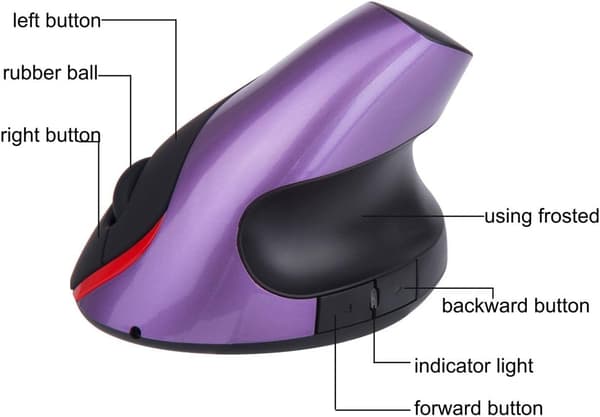 Langallinen USB Ergonominen Pystyhiiri (musta)