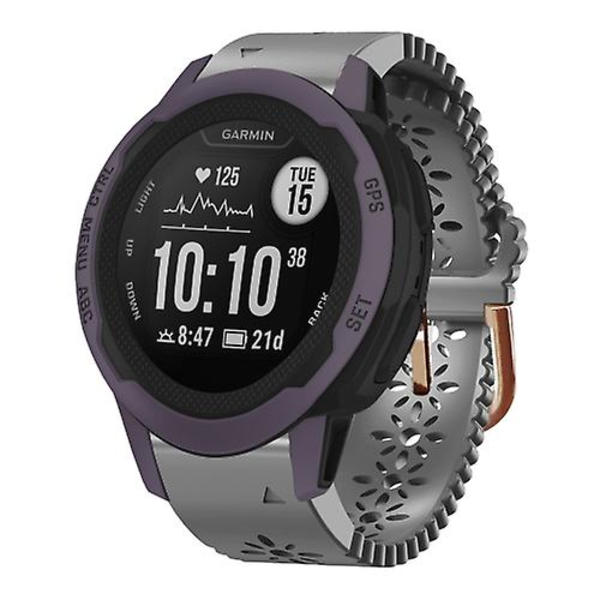 For Garmin Instinct 2s 20 mm damesilikonklokkerem med blonder Grey