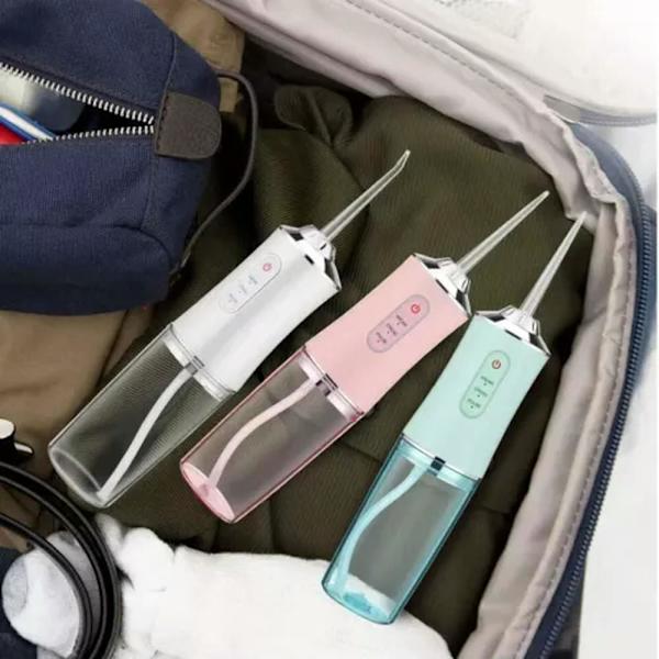 Oral Irrigator Bärbar Tandtråd Vattentråd USB Laddningsbar Vattenstråle Grön