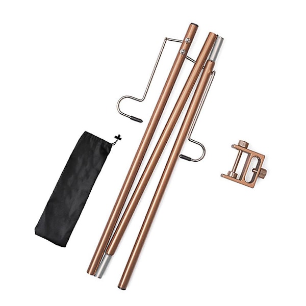 Utomhus camping picknick bärbar ljusstolpe lampstolpe rese aluminiumlegering hopfällbar campingtält lykta ljusstolpe Coffee