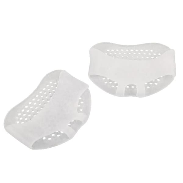 Silikone tåstrømper usynlig blød anti-slip beskyttelse smertelindrende indersål white