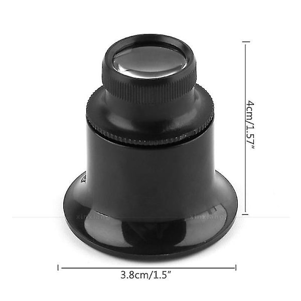 20x urmakare förstoringsglas, juvelerare inspektionslins smycken lupp för stämpel