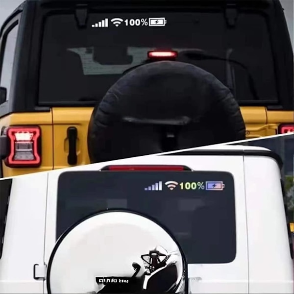 Fuld Mønster Bilsticker - Regnbuefarvet, 17.1 x 1.8 Tommer