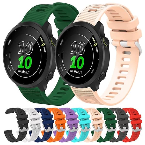 Til Garminmove Luxe 20 mm Silikone Twill urbånd Grey
