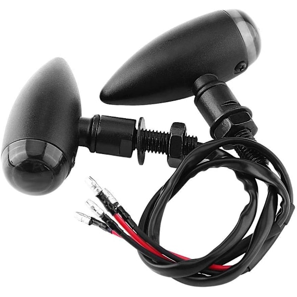 Motorcykel Blinklys Indikatorlys Lampe Sort