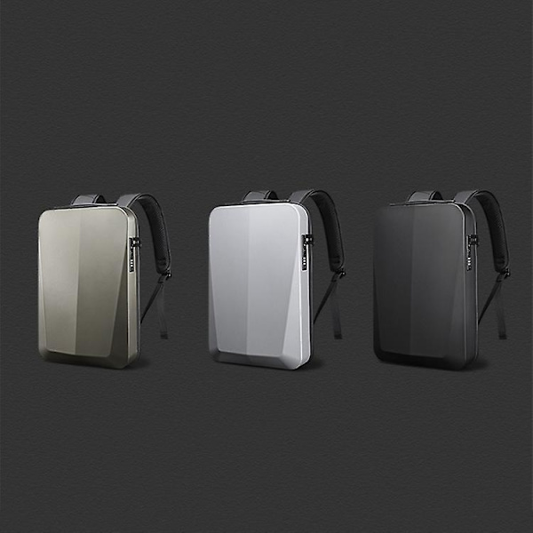Bange Bg-22201 Business Hard Shell Computertaske Herre Rygsæk Vandtæt Bagage Silver White