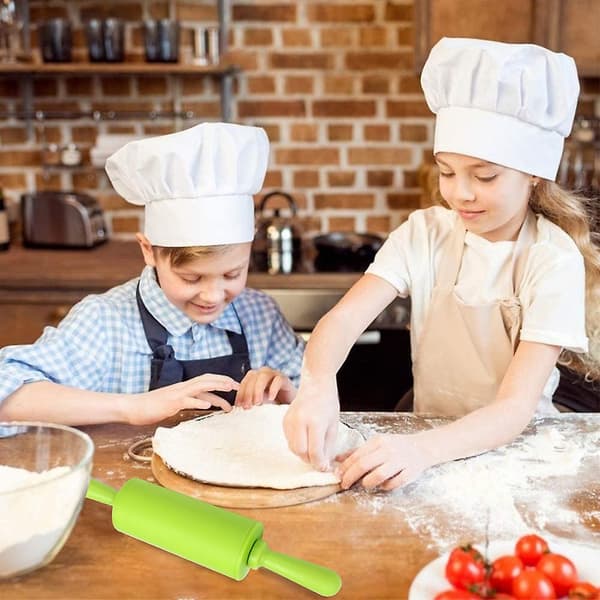 2 stk. silikonekagerulle, dejrulle, non-stick overflade Plastic handle