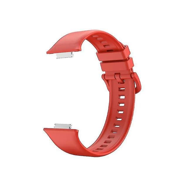 Justerbar blød silikoneurrem til Huawei Watch Fit 2 Red, Red Style E