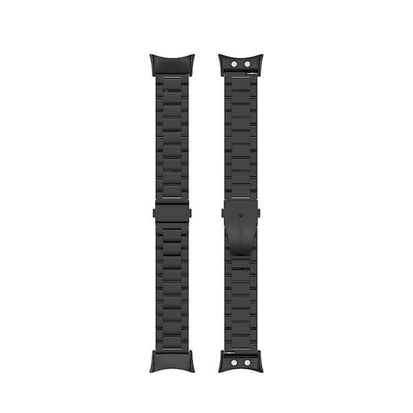 For Garmin Forerunner 45 / 45s / Swim 2 Universal Three Beads rustfritt stål klokkebånd Black
