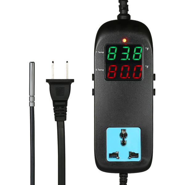 Elektronisk termostat LED digital skjerm Avlstemperaturkontroller termoelement termostat med stikkontakt AC 90v250v US Plug