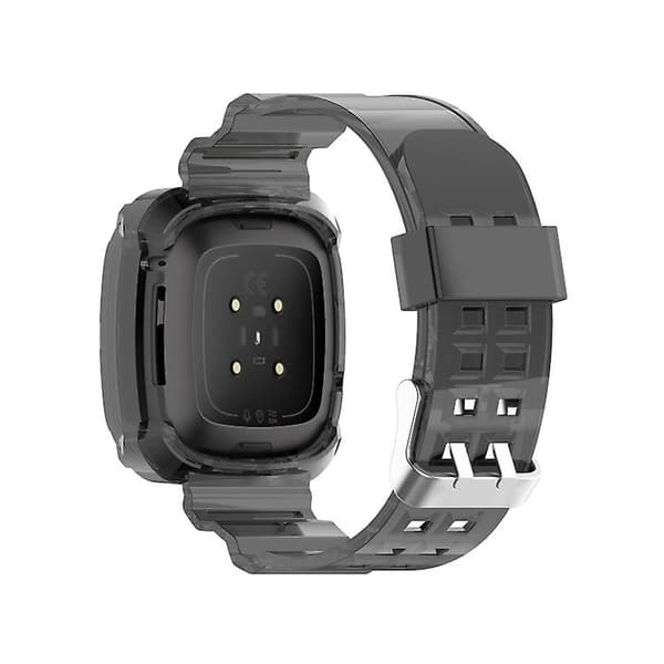 För Fitbit Versa 3 / Fitbit Sense Transparent Tpu- watch i ett stycke