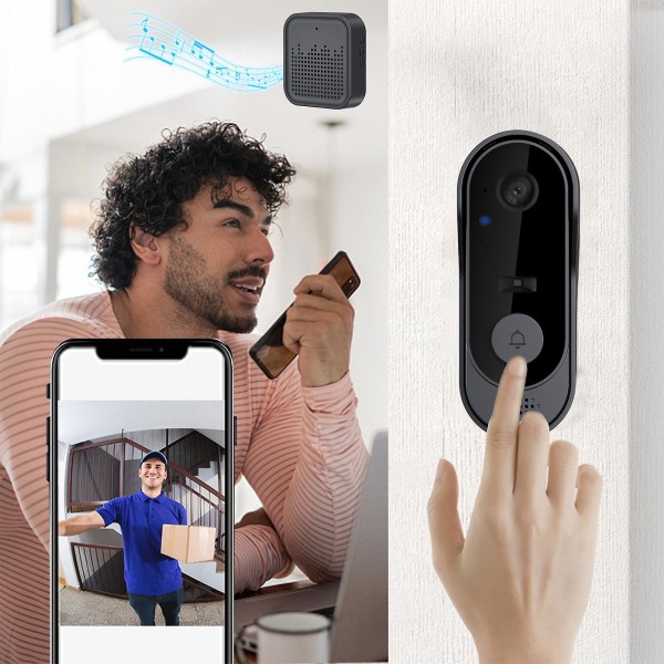 Låg power WI-FI trådlös videodörrklocka