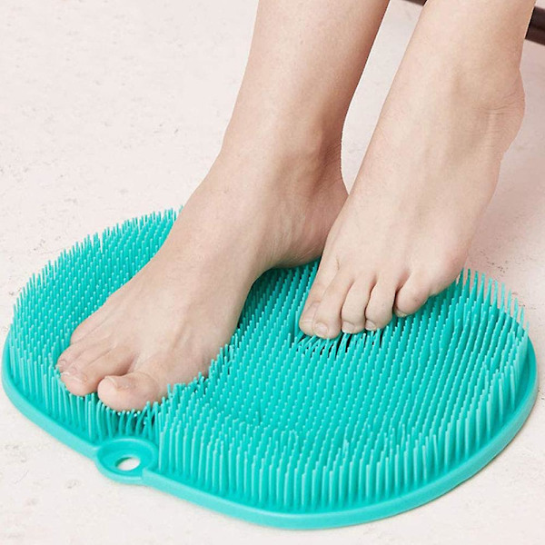 Fotskrubber Massasjer, Akupressurmatte Med Sklisikre Sugekopper Green
