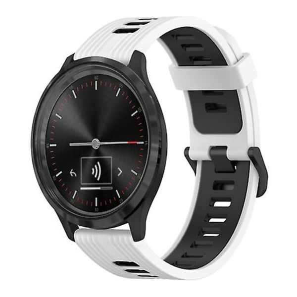 Garminmove 3 20 mm pystykuvioiselle kaksiväriselle watch White-Black