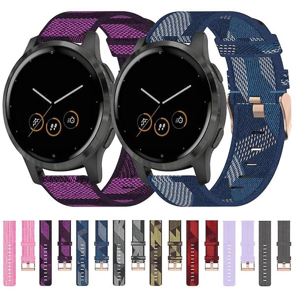 Garmin Vivoactive 4s 18mm nylon kudottu watch Grey