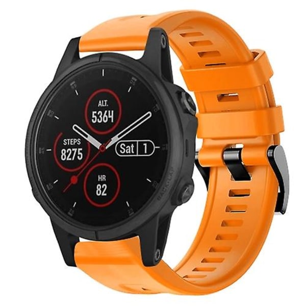 För Garmin Fenix ​​5s Plus metallspänne i enfärgad watch Orange