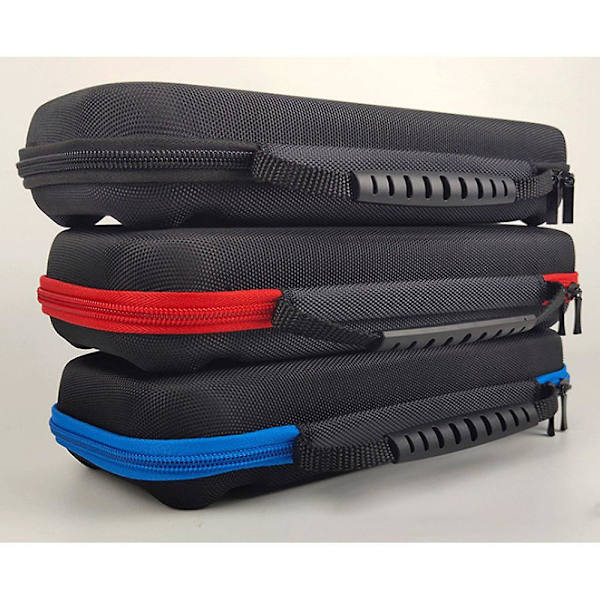 Fire hjørners beskyttelsesveske for spillmaskin Oppbevaringsveske Beskyttende hardt skall Reisebæreveske Etui for Gamepad Switch-konsoll Tilbehør Red zipper