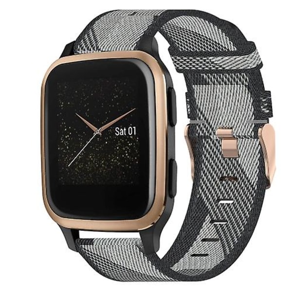 Til Garmin Venu Sq 20 mm nylonvævet urrem Grey