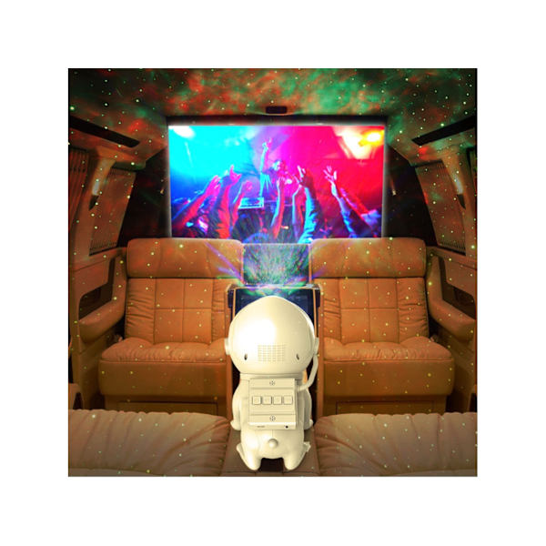 Barnas Galaxy Nattlys Projektor Barnas Projektorlampe 15 Farger 360° Roterende Høytaler med Fjernkontroll Ingen Bluetooth Modell