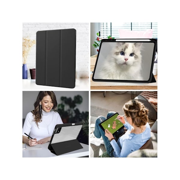 Crystal Folio Cover til Xiaomi Pad 6 Pro 11 Sort