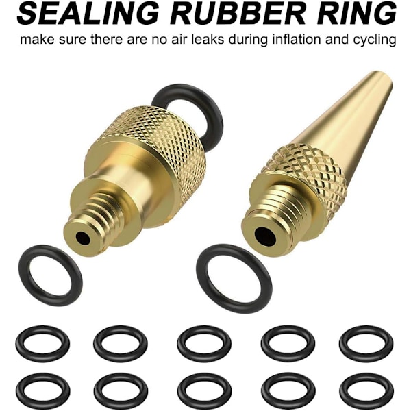 24 stk. Messing Cykelpumpe Adapter Sæt - Ventil Adapter Konverter Kit