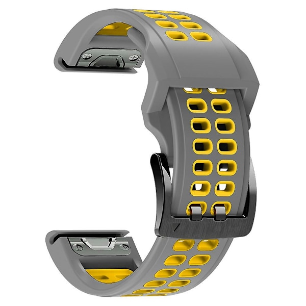 Silikonarmband för Garmin Fenix 7 22mm e Grey Yellow