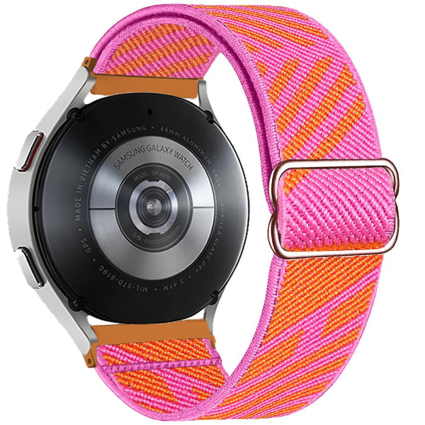 20 mm 22 mm bånd for Samsung Galaxy Watch 4/classic/3/5/pro/active 2 Gear S3 Elastisk Nylonløkke Huawei Watch Gt 2 2e 3 Pro Strap orange pink 22mm
