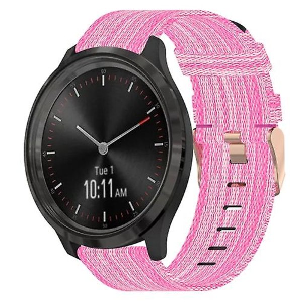 Garminmove 3:n 20 mm: nylon kudottu watch Pink