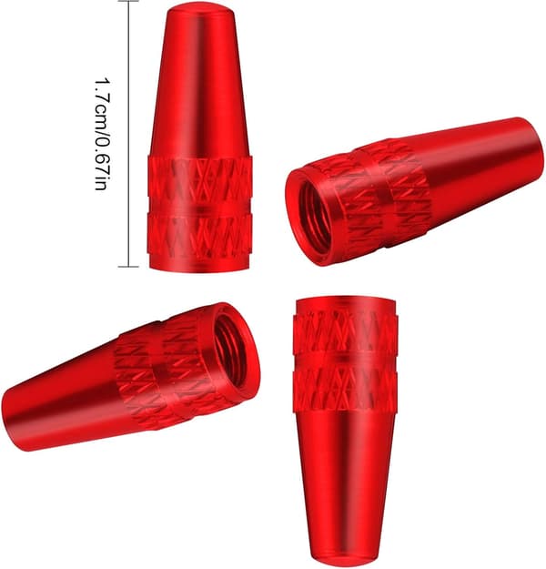 40 stk Sykkelventilhetter - Anodiserte Hetter
