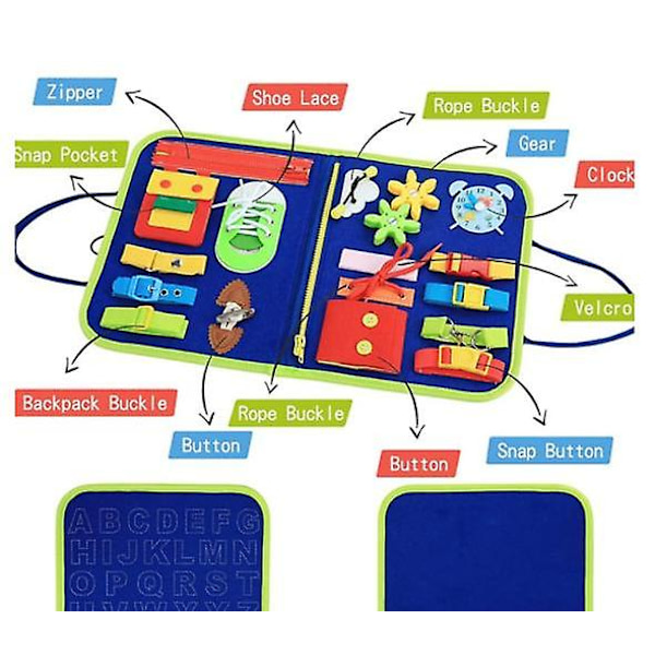 Busy Board, 20 in 1 Toddler Lelut Sensory Activity Board Fine Motor oppimiseen